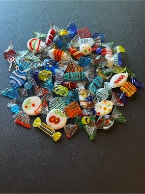 Collection of Handblown Glass “Wrapped” Candy